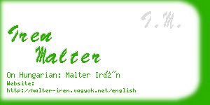 iren malter business card